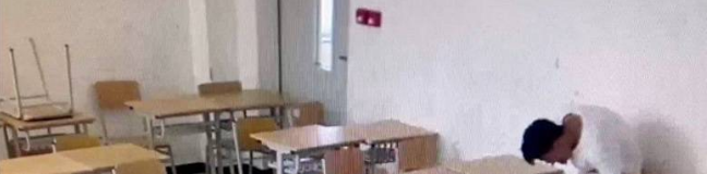 山东招远 烟台黄金职业学院 小情侣教室被监控拍到曝光