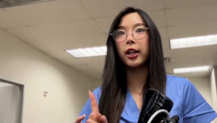 美国华裔 Elle Lee 上课中瘾犯了 去宿舍来一